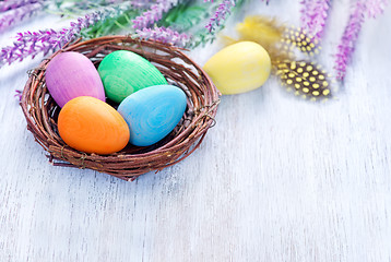 Image showing decorative painted Easter eggs