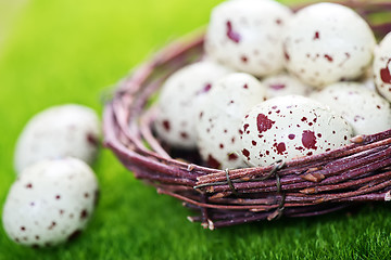 Image showing decorative painted Easter eggs