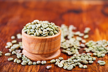 Image showing green coffee beans