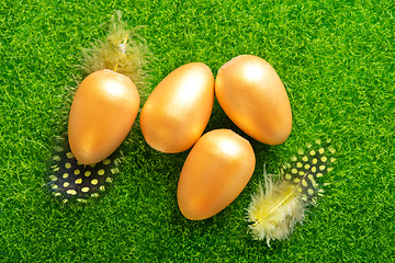 Image showing decorative painted Easter eggs