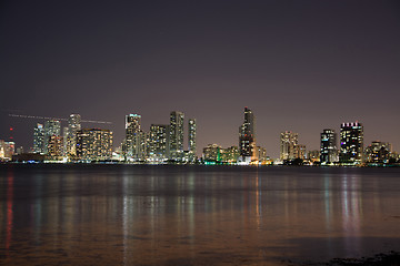 Image showing Night over Miami, Florida, USA