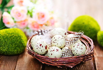 Image showing decorative painted Easter eggs