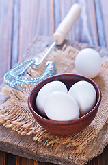 Image showing raw eggs