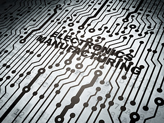 Image showing Manufacuring concept: circuit board with Electronics Manufacturing