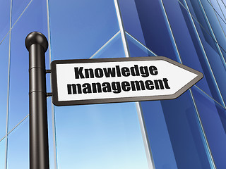 Image showing Education concept: sign Knowledge Management on Building background