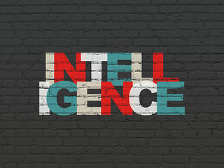 Image showing Studying concept: Intelligence on wall background