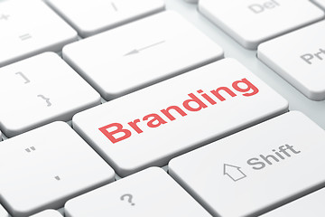 Image showing Marketing concept: Branding on computer keyboard background