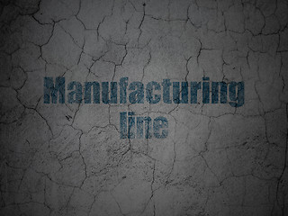 Image showing Industry concept: Manufacturing Line on grunge wall background