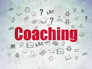 Image showing Education concept: Coaching on Digital Paper background