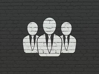 Image showing News concept: Business People on wall background
