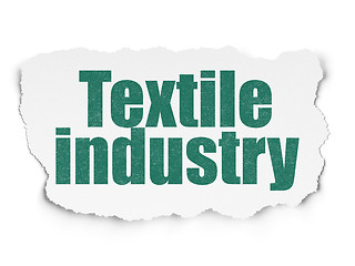 Image showing Manufacuring concept: Textile Industry on Torn Paper background