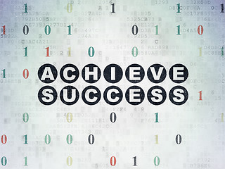 Image showing Business concept: Achieve Success on Digital Paper background