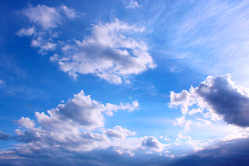 Image showing white clouds on blue sky