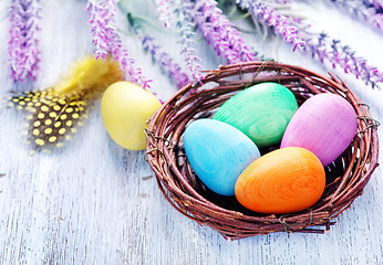 Image showing decorative painted Easter eggs