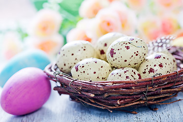 Image showing decorative painted Easter eggs