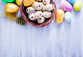 Image showing decorative painted Easter eggs