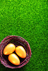 Image showing decorative painted Easter eggs