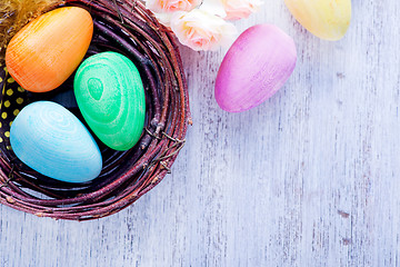 Image showing decorative painted Easter eggs