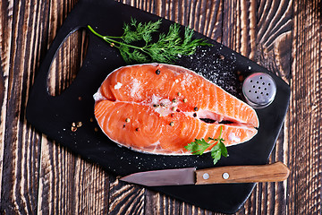 Image showing raw salmon