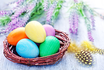 Image showing decorative painted Easter eggs