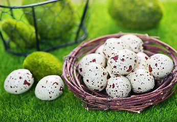 Image showing decorative painted Easter eggs