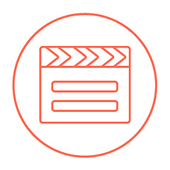 Image showing Clapboard line icon.