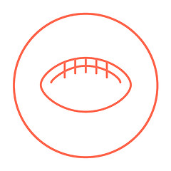 Image showing Rugby football ball line icon.