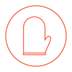 Image showing Kitchen glove line icon.