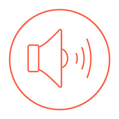 Image showing Speaker volume line icon.