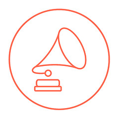 Image showing Gramophone line icon.