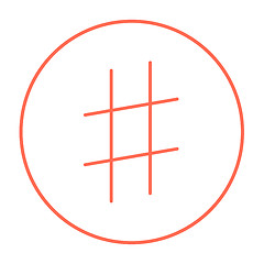 Image showing Hashtag symbol line icon.