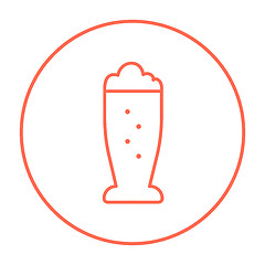 Image showing Glass of beer line icon.