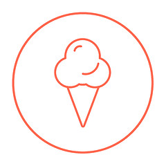 Image showing Ice cream line icon.