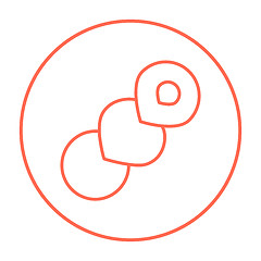 Image showing Spiral bread line icon.