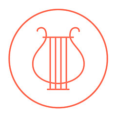 Image showing Lyre line icon.