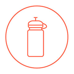 Image showing Sport water bottle line icon.