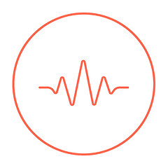 Image showing Sound wave line icon.