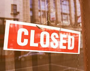 Image showing  Closed sign vintage