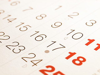 Image showing  Calendar vintage