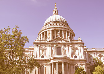 Image showing St Paul Cathedral, London vintage