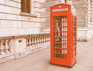 Image showing London telephone box vintage