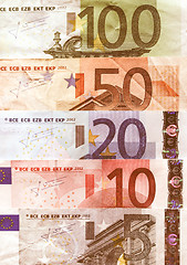 Image showing  Euro note vintage