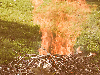 Image showing  Burning fire vintage