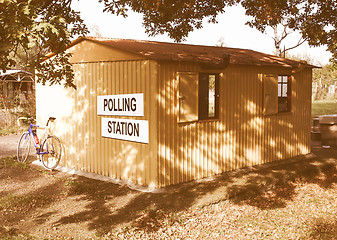 Image showing  Polling station vintage