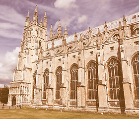 Image showing Canterbury Cathedral vintage