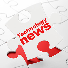 Image showing News concept: Technology News on puzzle background