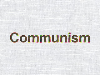 Image showing Politics concept: Communism on fabric texture background