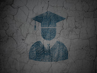Image showing Learning concept: Student on grunge wall background