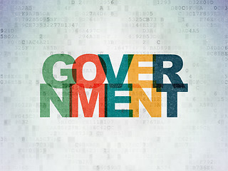 Image showing Political concept: Government on Digital Paper background