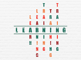 Image showing Education concept: Learning in Crossword Puzzle